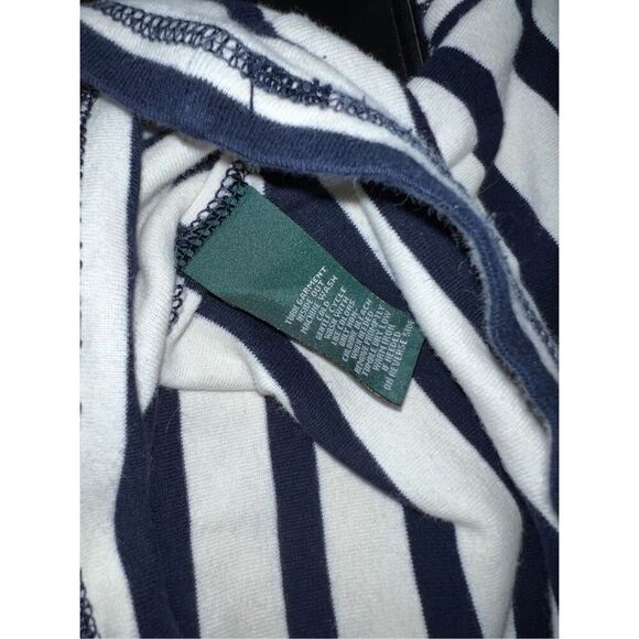 Lauren by Ralph Lauren Navy/White Zip Mock Turtleneck Shirt Size Medium - Picture 5 of 5